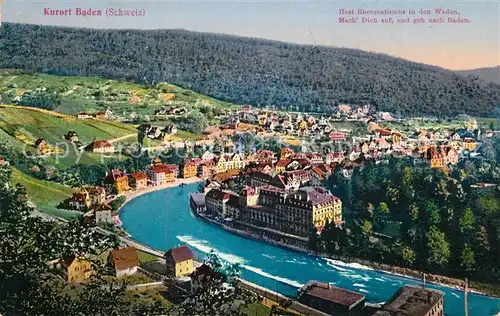 AK / Ansichtskarte Baden_AG Flussspartie  Baden_AG