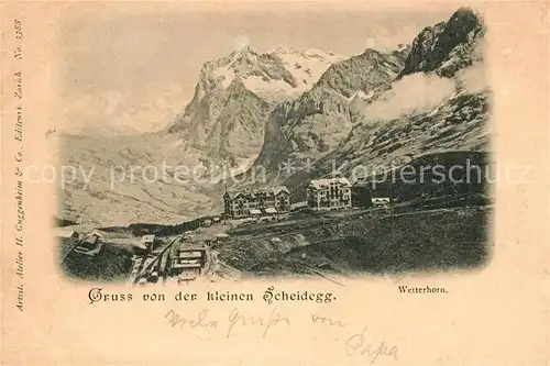 AK / Ansichtskarte Wetterhorn_Lauterbrunnen Kleine Scheidegg Wetterhorn_Lauterbrunnen