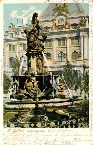 AK / Ansichtskarte St_Gallen_SG Broderbrunnen St_Gallen_SG