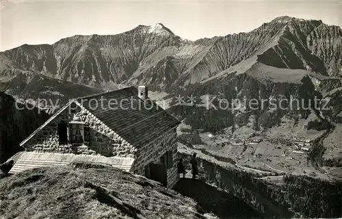 AK / Ansichtskarte Adelboden Lohnerhuette Albristhorn und Gsuer Adelboden