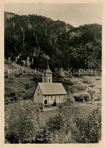 AK / Ansichtskarte Serneus Kirche Ferienkolonie Seen Serneus