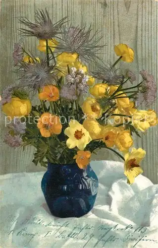 AK / Ansichtskarte Blumen Vase  Blumen