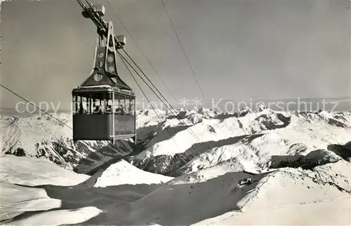 AK / Ansichtskarte Seilbahn Davos Parsenn Weissfluhgipfel Seilbahn