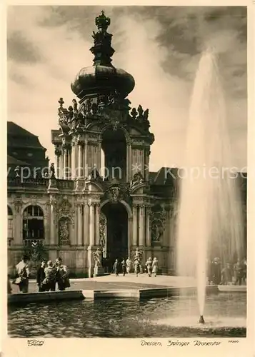 AK / Ansichtskarte Foto_Hahn_Nr. 10700 Dresden Zwinger Kronentor  Foto_Hahn_Nr.