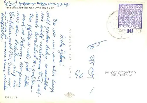 AK / Ansichtskarte Segelschiffe Wilhelm Pieck  Segelschiffe