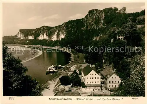 AK / Ansichtskarte Foto_Hahn_Nr. 13070 Elbsandsteingebirge Rathen Bastei Waende  Foto_Hahn_Nr.