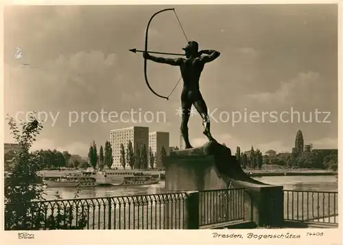 AK / Ansichtskarte Foto_Hahn_Nr. 14408 Dresden Bogenschuetze  Foto_Hahn_Nr.