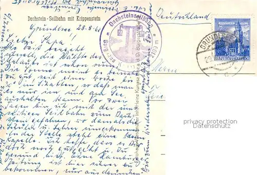 AK / Ansichtskarte Seilbahn Dachstein Krippenstein  Seilbahn