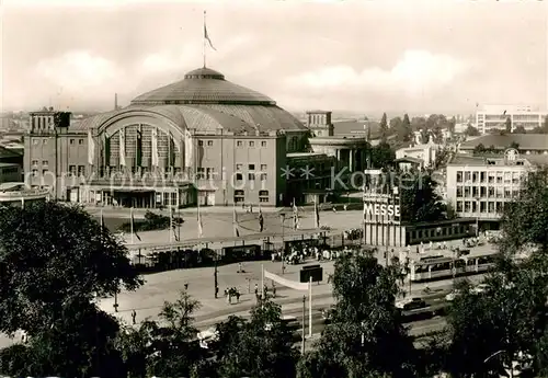 AK / Ansichtskarte Strassenbahn Frankfurt am Main Messegelaende  Strassenbahn