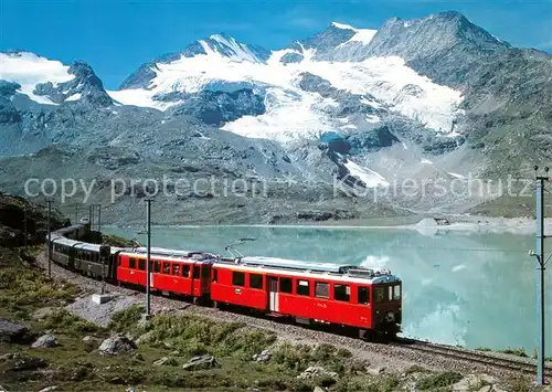 AK / Ansichtskarte Berninabahn Lago Bianco Berninapass  Berninabahn