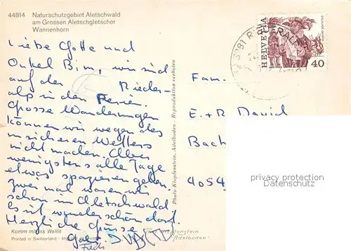 AK / Ansichtskarte Gletscher Aletschgletscher Wannenhorn Gletscher