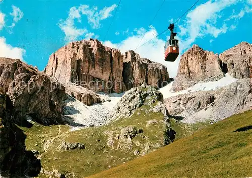 AK / Ansichtskarte Seilbahn Funivia Passo Pordoi  Seilbahn
