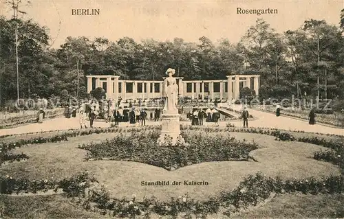 AK / Ansichtskarte Berlin Rosengarten Standbild der Kaiserin Berlin