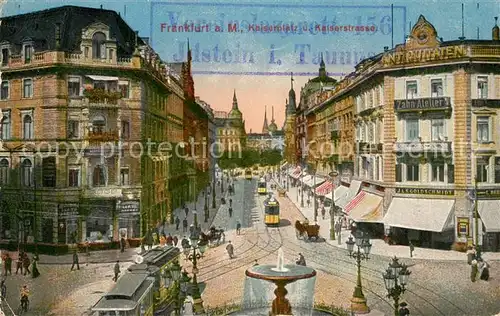 AK / Ansichtskarte Frankfurt_Main Kaiserplatz und Kaiserstrasse Frankfurt Main