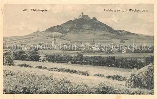 AK / Ansichtskarte Holzhausen_Wachsenburggemeinde Landschaftspanorama mit Blick zur Wachsenburg Holzhausen