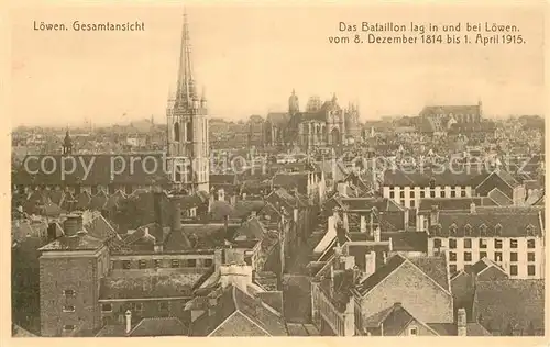 AK / Ansichtskarte Loewen_Louvain Gesamtansicht mit Kirchen Loewen Louvain
