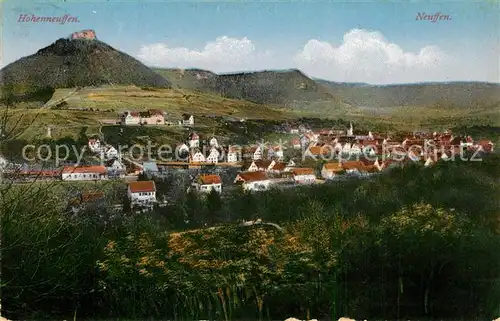 AK / Ansichtskarte Neuffen Panorama mit Blick zum Hohenneuffen Neuffen