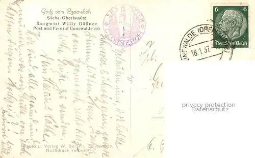 AK / Ansichtskarte Cunewalde Panorama Blick vom Czroneboh nach dem Bieleboh Cunewalde