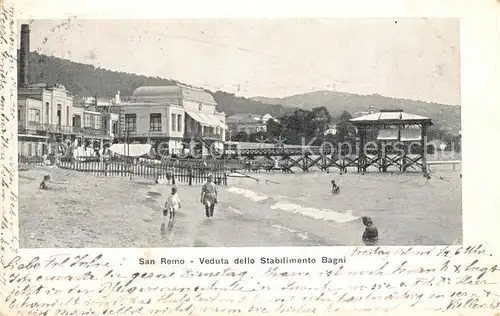 AK / Ansichtskarte San_Remo Veduta dello Stabilimento Bagni San_Remo