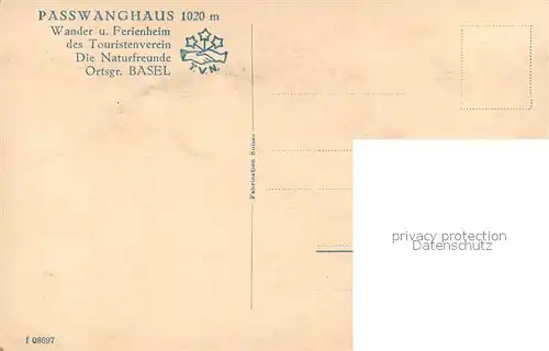 AK / Ansichtskarte Passwang_Balsthal Passwanghaus Passwang_Balsthal