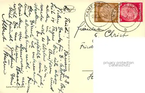 AK / Ansichtskarte Kamenz_Sachsen Damm mit Hauptkirche Kamenz Sachsen