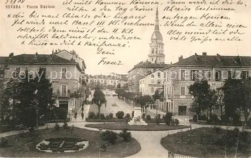 AK / Ansichtskarte Novara Piazza Stazione Novara
