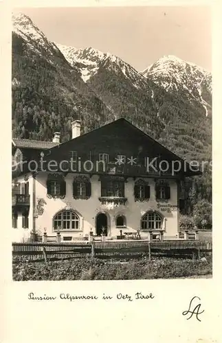 AK / Ansichtskarte Oetz Pension Alpenrose Oetz