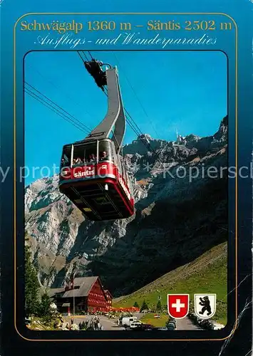 AK / Ansichtskarte Seilbahn Schwaegalp Saentis  Seilbahn
