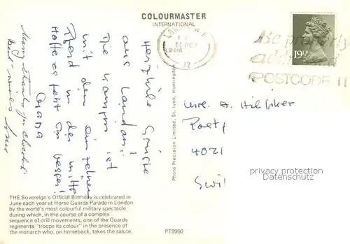 AK / Ansichtskarte Leibgarde_Wache Trooping the Colour Horse Guards Parade London  Leibgarde Wache