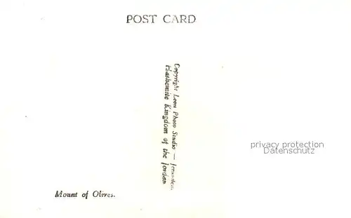 AK / Ansichtskarte Jerusalem_Yerushalayim Mount of Olives Jerusalem_Yerushalayim