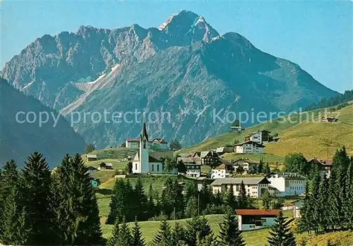 AK / Ansichtskarte Hirschegg_Kleinwalsertal_Vorarlberg mit Widderstein Hirschegg_Kleinwalsertal