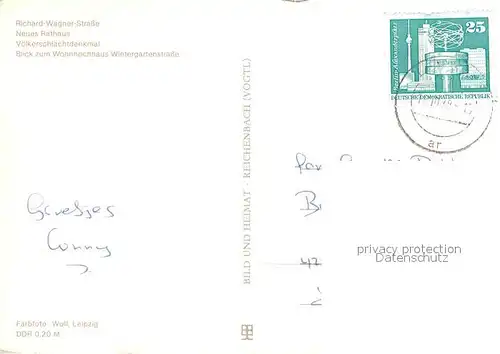 AK / Ansichtskarte Leipzig Richard Wagner Strasse Rathaus Voelkerschlachtdenkmal Wohnhochhaus Wintergartenstrasse Leipzig