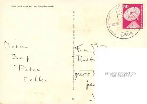 AK / Ansichtskarte Kell_See Hochwald  Kell_See