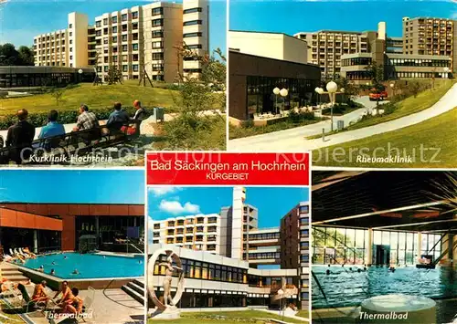 AK / Ansichtskarte Bad_Saeckingen Kurklinik Hochrhein Rheumaklinik Thermalbad Bad_Saeckingen