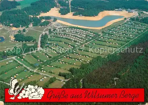 AK / Ansichtskarte Wilsum Fliegeraufnahme Camping Wilsumer Berge Wilsum