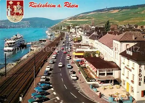 AK / Ansichtskarte Ruedesheim_Rhein Rheinstrasse Ruedesheim Rhein