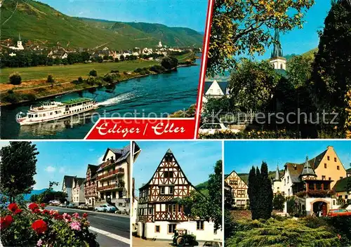 AK / Ansichtskarte Ediger Eller Flusspartie Fachwerk Ediger Eller