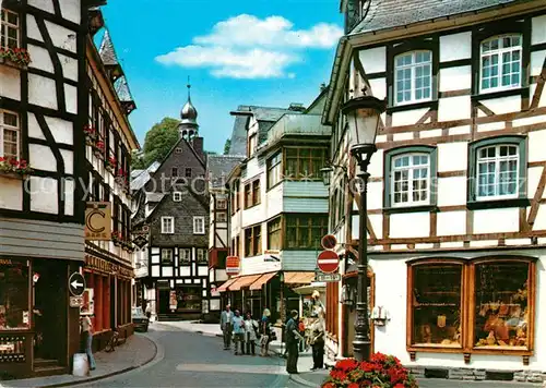 AK / Ansichtskarte Monschau Rurstrasse Fachwerk Monschau