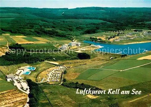 AK / Ansichtskarte Kell_See Fliegeraufnahme Camping Restaurant im Ferienzentrum Hochwald Kell_See