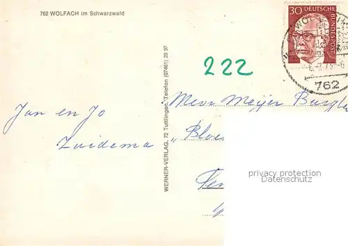 AK / Ansichtskarte Wolfach Brueckenpartie Wolfach