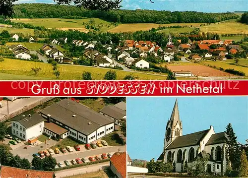 AK / Ansichtskarte Siddessen Panorama Nethetal Fliegeraufnahme Kirche Siddessen