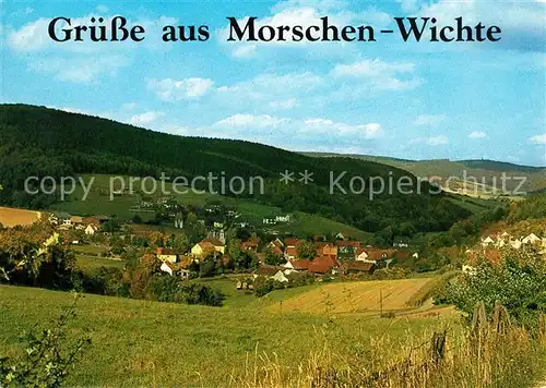 AK / Ansichtskarte Morschen Wichte Panorama 