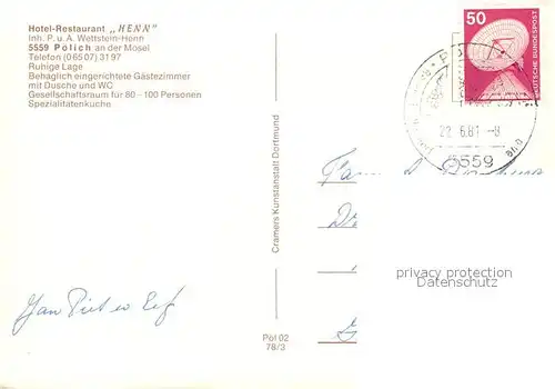 AK / Ansichtskarte Poelich Moselpartie Poelich