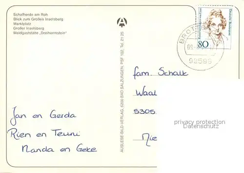 AK / Ansichtskarte Brotterode Schafherde am Roh Gr Inselsberg Marktplatz Fernmeldeturm Waldgaststaette Dreiherrnstein Brotterode