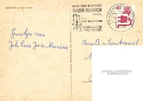 AK / Ansichtskarte Kroev_Mosel Fliegeraufnahme Kroev_Mosel