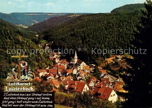 AK / Ansichtskarte Lauterbach_Schwarzwald Panorama von der Steinbank Lauterbach Schwarzwald