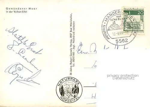 AK / Ansichtskarte Gemuenden_Daun Gemuendener Maar Gemuenden Daun