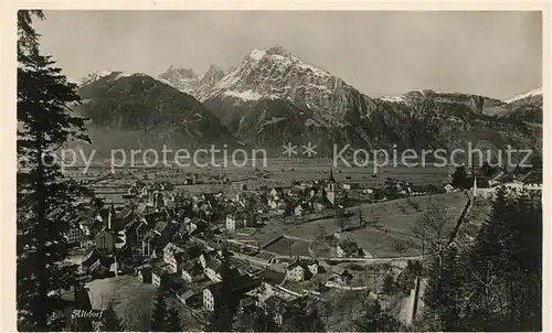 AK / Ansichtskarte Altdorf_UR Gesamtansicht mit Alpenpanorama Altdorf_UR