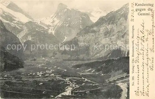 AK / Ansichtskarte Kandersteg_BE Panorama Blick gegen die Gemmi Alpen Kandersteg_BE