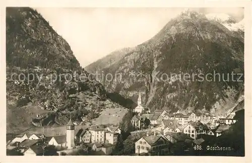 AK / Ansichtskarte Goeschenen Gesamtansicht mit Alpenpanorama Goeschenen